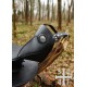 Ensemble en cuir noir de masque et chapeau Plague Doctor