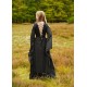 Vestido medieval negro con cordones en la espalda