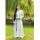 Robe viking en laine naturelle en sergé.