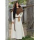 Vestido vikingo de lana natural en sarga.