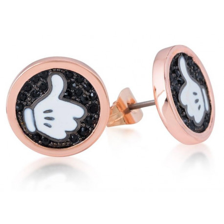 Orecchini in Oro Rosa e Swarovski Disney Mickey Mouse Pollice