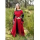 Robe médiévale rouge et noire Bliaut Josephine