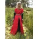 Vestido medieval rojo y negro Bliaut Josephine