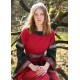 Vestido medieval rojo y negro Bliaut Josephine