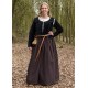 Chaqueta medieval de terciopelo negro con cordones