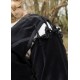 Chaqueta medieval de terciopelo negro con cordones