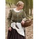 Veste médiévale en velours vert Griselda