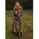 Robe médiévale en velours vert Cotehardie