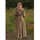 Robe médiévale en velours vert Cotehardie