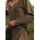 Robe médiévale en velours vert Cotehardie