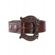 Ceinture en cuir celtique marron avec boucle en laiton