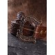 Ceinture en cuir celtique marron avec boucle en laiton