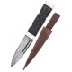 Couteau Sgian Dubh avec lame en acier Damas