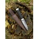 Couteau Sgian Dubh avec lame en acier Damas
