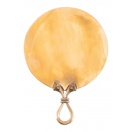 Miroir rond en laiton avec motifs celtiques