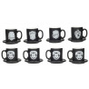 Set 4 mini tazas Harry Potter Casas Hogwarts