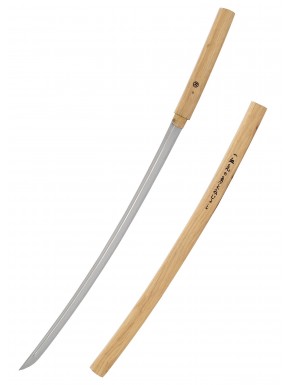Katana John Lee Shirasaya naturel avec saya démontée