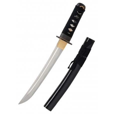 Tanto John Lee Musashi Ichi con empuñadura negra y funda de madera