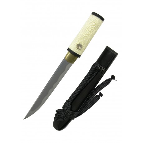 Tanto Hanwei avec manche blanc et fourreau noir