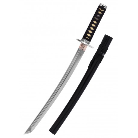 Wakizashi Marto avec fourreau en bois noir