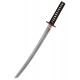 Wakizashi Noir Marto avec lame dorée et fourreau noir