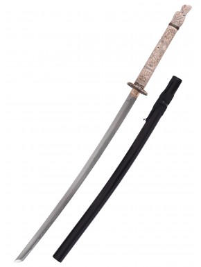 Katana japonais avec manche en ivoire synthétique de Marto