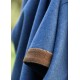 Robe viking en laine bleue mouchetée avec accents sergés