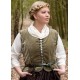 Chaqueta verde medieval de terciopelo Griselda