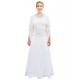 Robe de mariée médiévale blanche avec corset crème