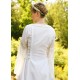 Vestido de novia medieval blanco con corsé crema