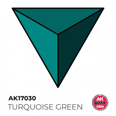 Tinta acrílica Turquoise Green da AK-Interactive 18 ml