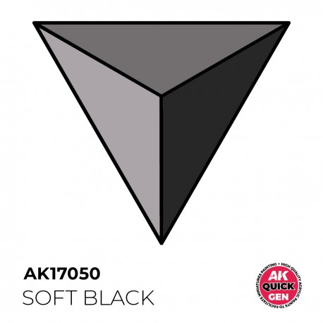 Tinta acrílica Soft Black Quick Gen de 18 ml