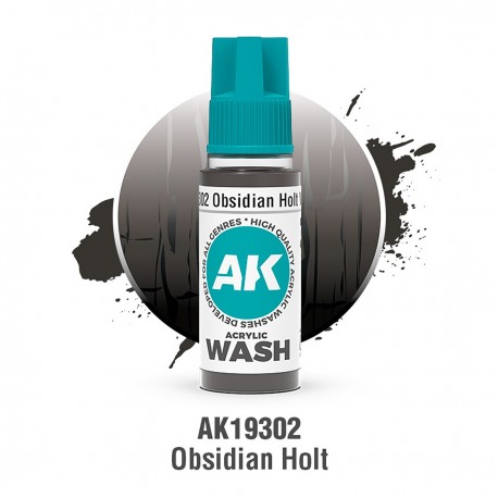 Bouteille de Lavis Acrylique Obsidian Holt AK-Interactive