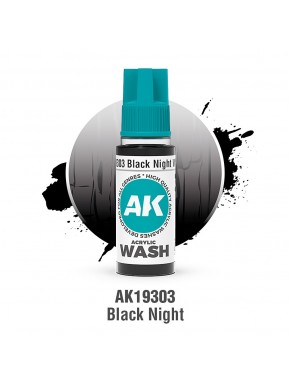 Bouteille de Lavage Acrylique Black Night AK-Interactive
