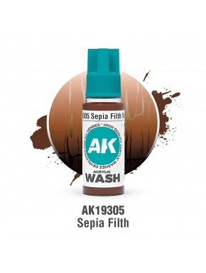 Flacon de lavage acrylique Sepia Filth de AK-Interactive