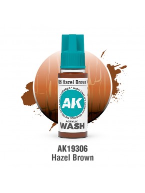 Bouteille de lavage acrylique Hazel Brown d'AK-Interactive
