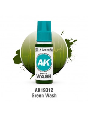 Bouteille de Lavage Acrylique Vert AK-Interactive