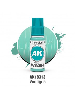 Bouteille de lavage acrylique Verdigris de AK-Interactive