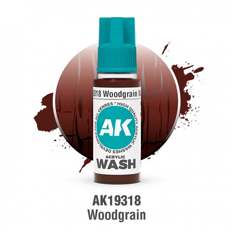 Frasco de wash acrílico Woodgrain da AK-Interactive