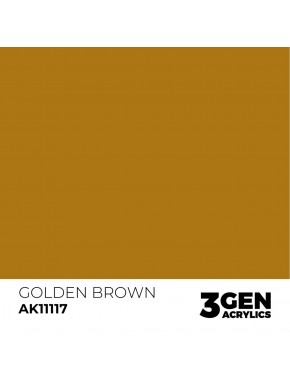 Peinture acrylique Golden Brown AK-Interactive en flacon de 17ml
