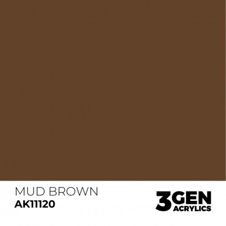Pintura acrílica AK-Interactive Mud Brown 17ml