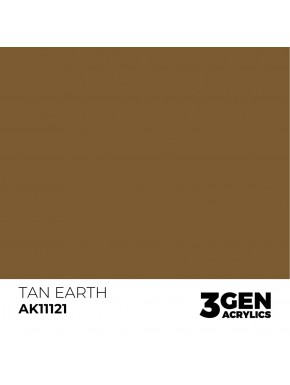 Tinta acrílica Tan Earth da AK-Interactive em frasco de 17ml