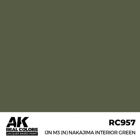 Bote de pintura Ijn M3(n) Nakajima Interior Green AK-Interactive