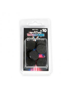Socle rond 25mm AK-Interactive paquet de 10