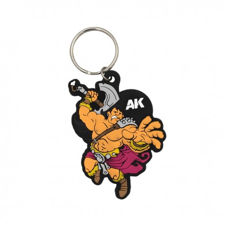 Chaveiro de borracha Playmarkers com personagem musculoso