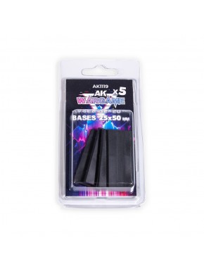 Socles rectangulaires 25x50mm AK-Interactive en blister