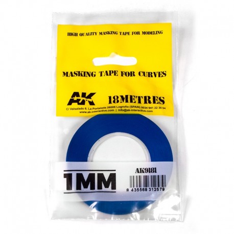 Ruban de masquage bleu AK-Interactive 1mm