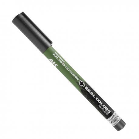 Marqueur acrylique vert olive RAL 6003 pour modélisme