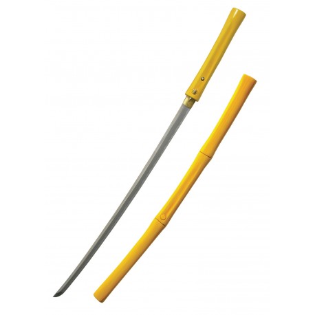 Katana de bamboo de Hanwei con vaina amarilla