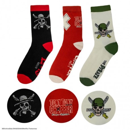 Pack de 3 meias One Piece por CINEREPLICAS